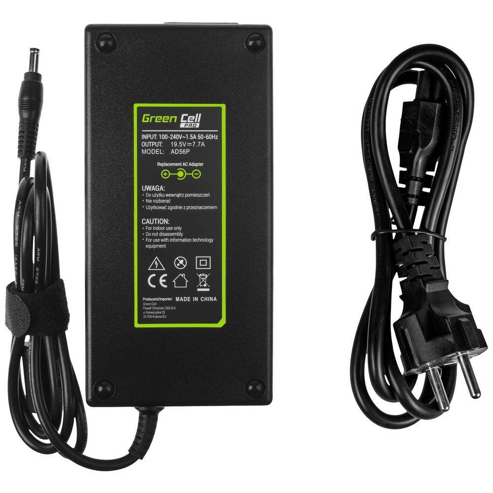 Green Cell PRO Charger / AC Adapter 19.5V 7.7A 150W GC-AD56P Notebook-Netzteil