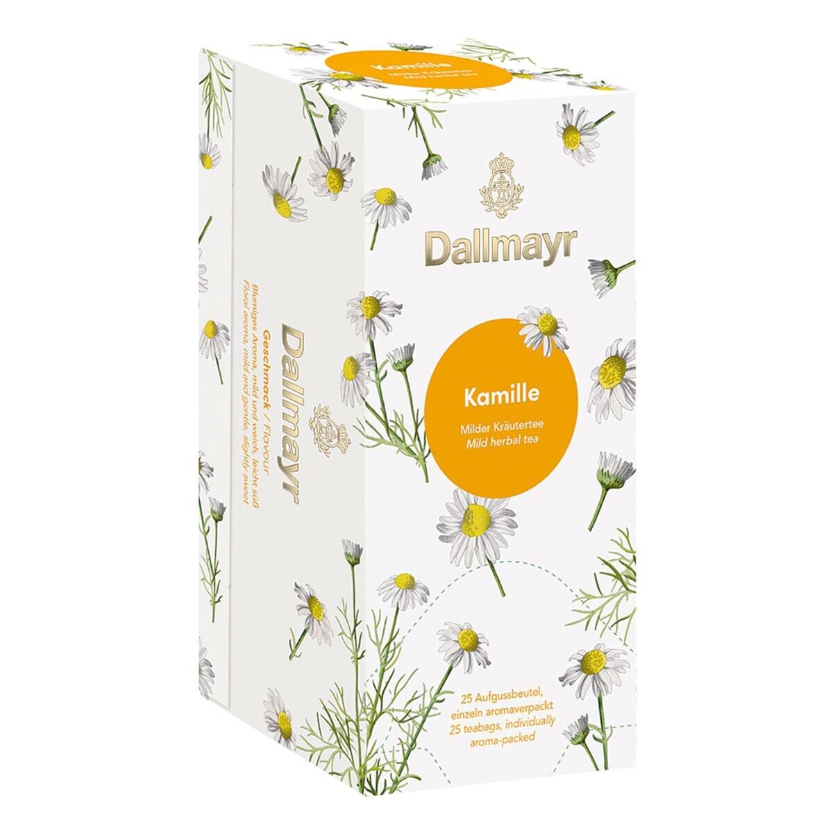 DALLMAYR Tee Kamille, 25 Aufgussbeutel, Kräutertee-Mischung