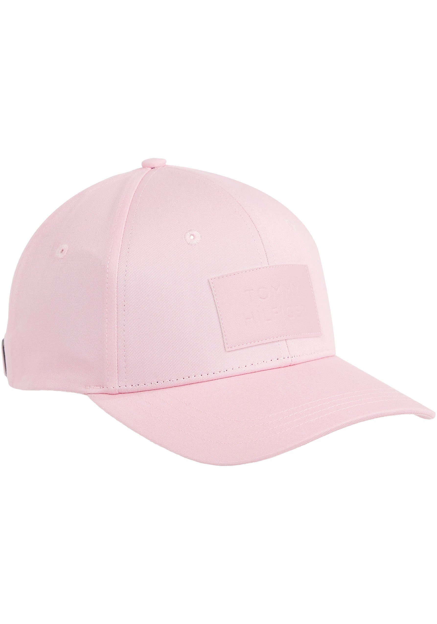 rosa Baseball Cap Hilfiger mit Leder-Badge Tommy