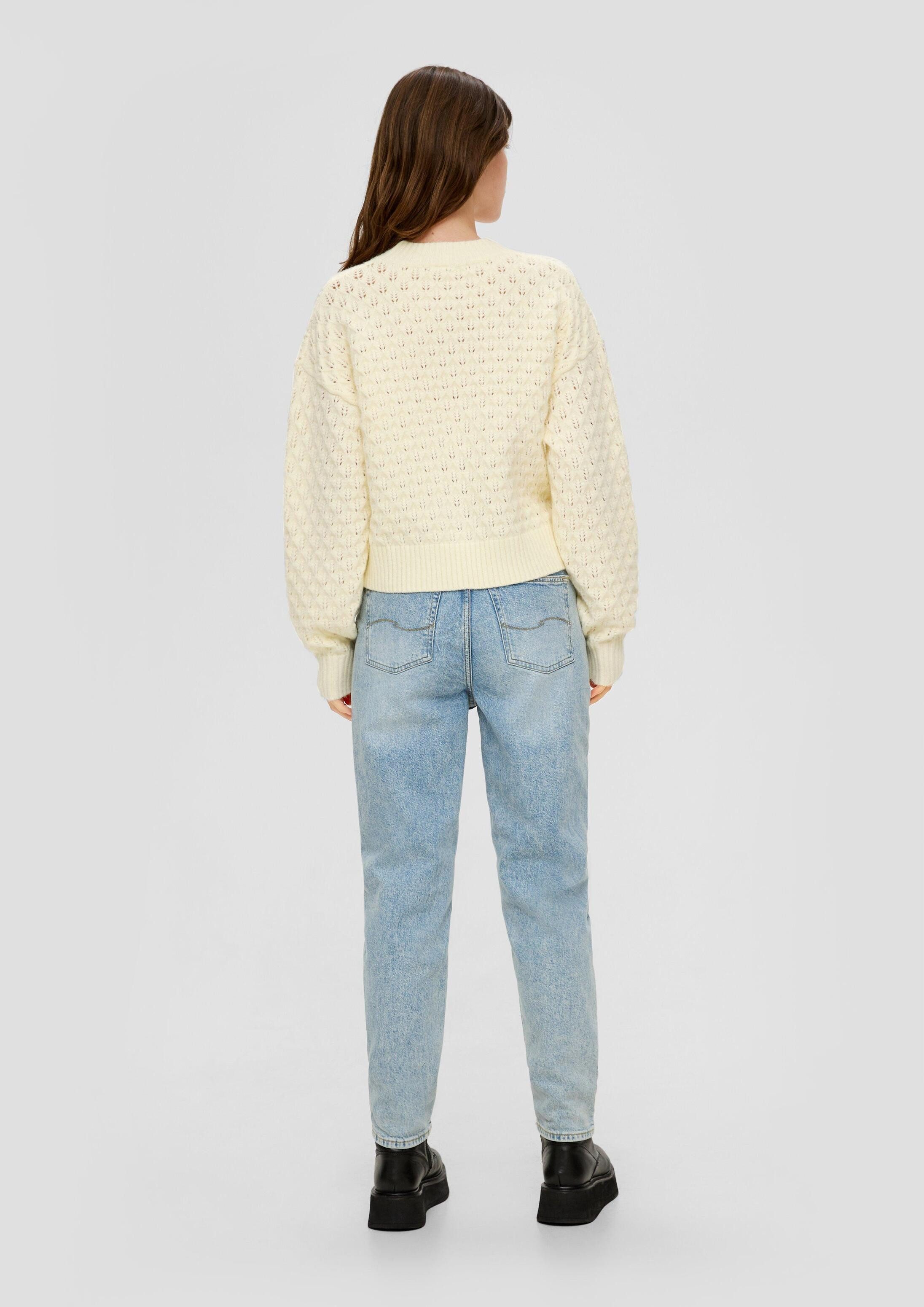 QS Longpullover Strickpullover Pullover mit Strickmuster