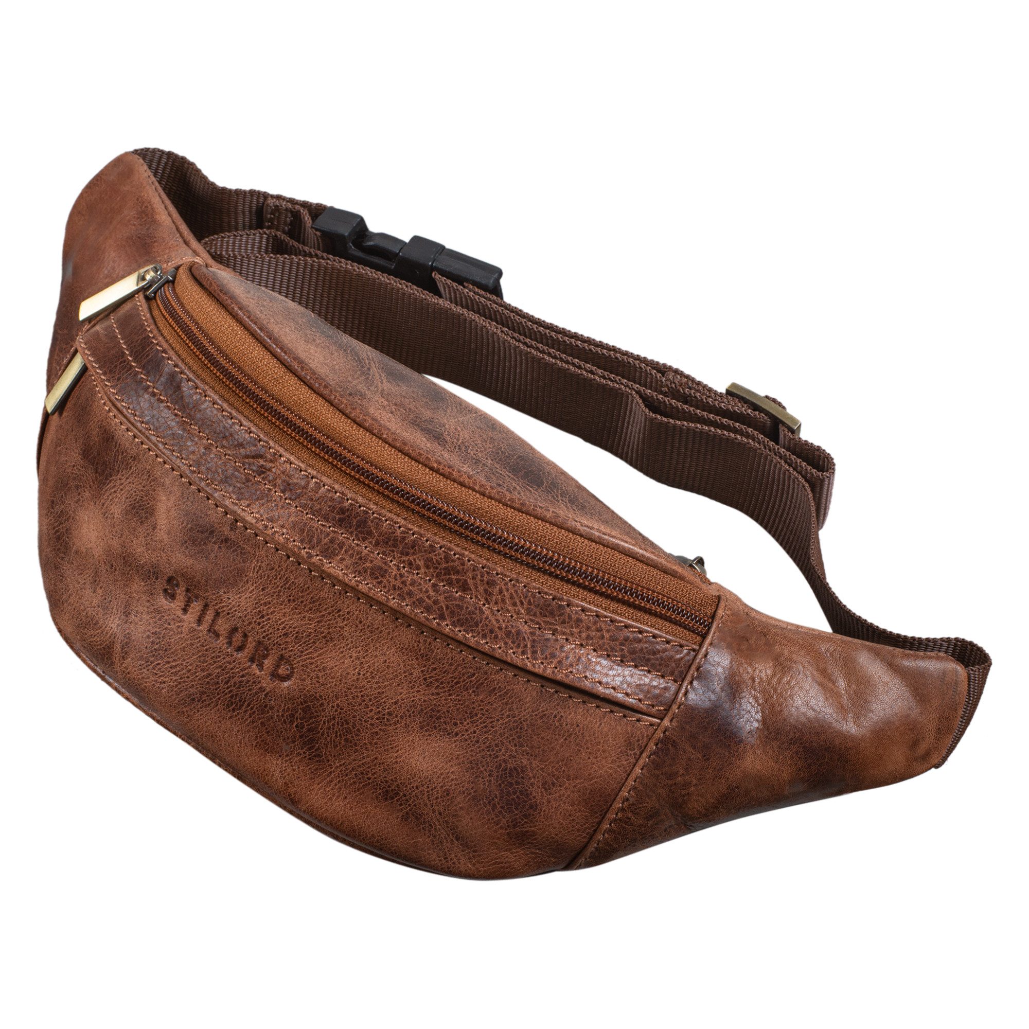 STILORD Bauchtasche "Lormeva" Gürteltasche Leder Cross-Body Tasche