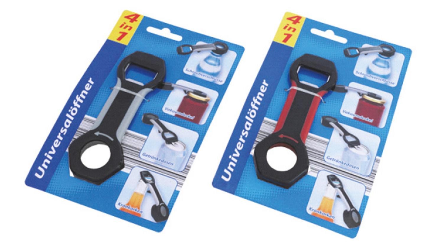Multiöffner Universalöffner 4-in-1, Flaschenöffner, Küchenhelfer, Zufallsfarbe, 1, Universalöffner Flaschenöffner Dosenöffner Küchenhelfer