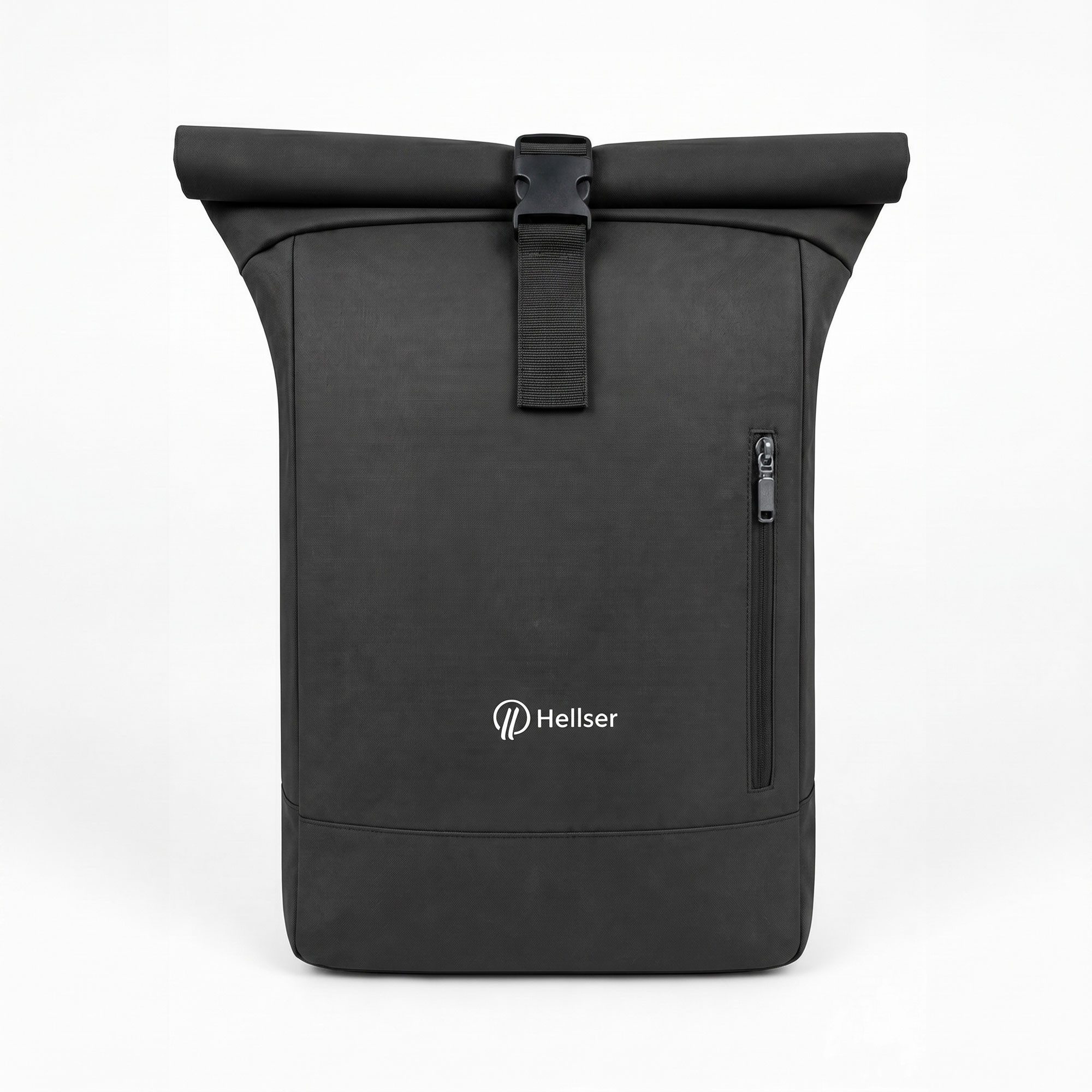 HELLSER Rucksack Rolltop Rucksack – Cityrucksack mit Laptopfach 15,6" Zoll & Koffergurt, 40x29x12 cm – wasserabweisend, geeignet als Handgepäck