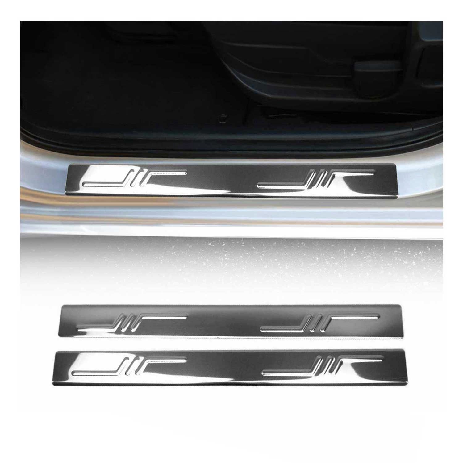 OMAC Zierleisten-Aufkleber Einstiegsleisten für Nissan X-Trail T30 T31 T32 2001-2025 Chrom 2x, (2tlg), Langlebig,Einfache Reinigung,Einfache Installation,Rostbeständig