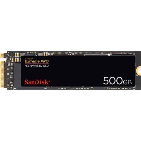 Sandisk Extreme PRO M.2 NVMe 3D interne SSD (500 GB) 3400 MB/S Lesegeschwindigkeit, 2500 MB/S Schreibgeschwindigkeit