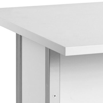 Lomadox Schreibtisch, Büromöbel Tisch Büotisch grau hell Metallgestell 140 cm breit