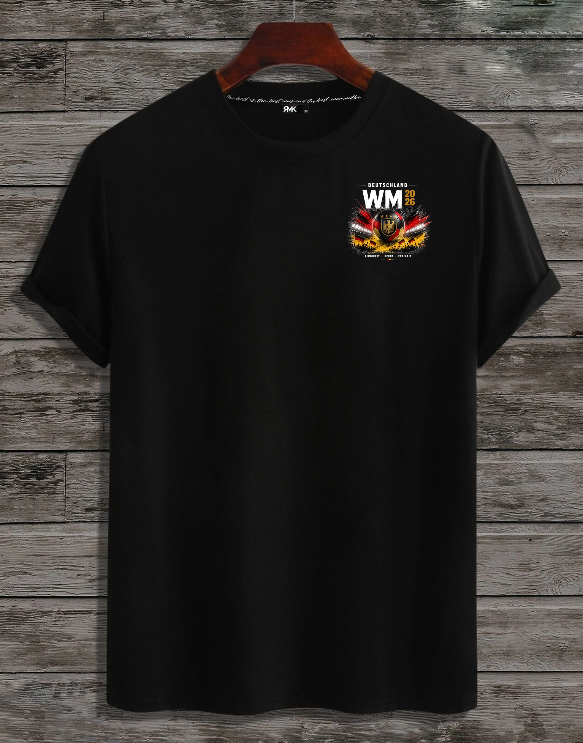 T-Shirt Damen Shirt Rundhals Basic Fußball Deutschland WM 2026