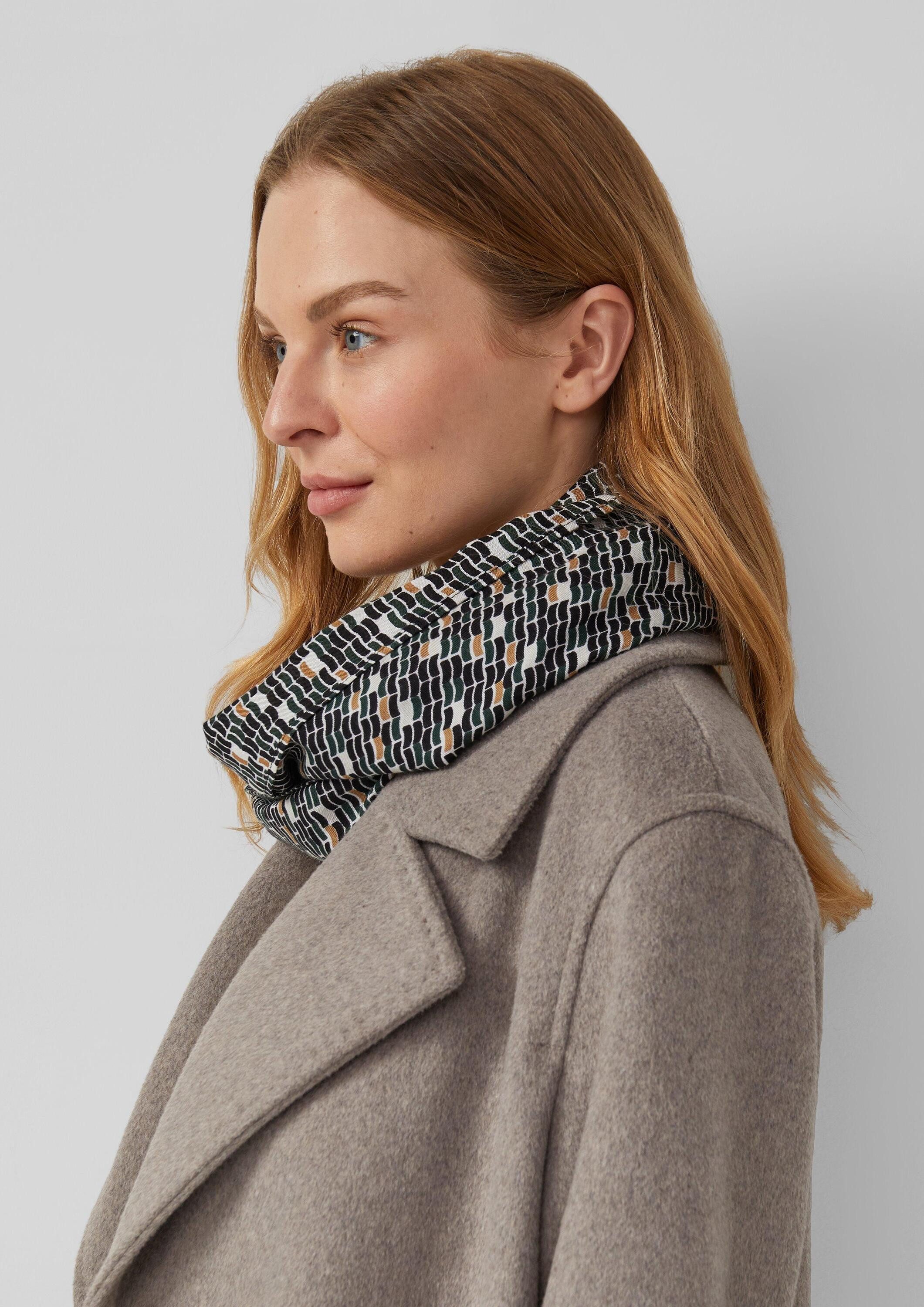 s.Oliver Loop Snood, Viskose-Snood mit abstraktem günstig online kaufen