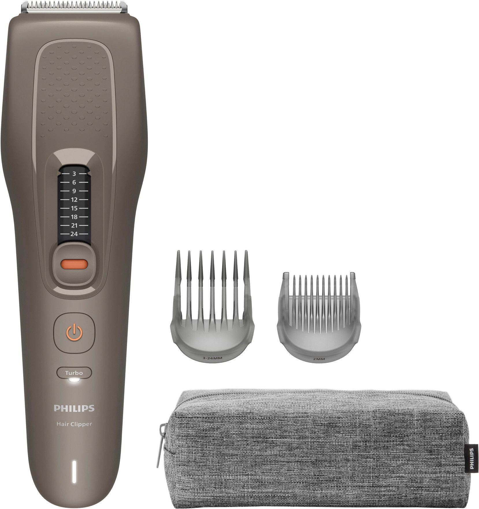 Philips Haarschneider Serie 5000 HC5722/15, 10 Längeneinstellungen, Turbo Modus und PowerAdapt Sensor beige