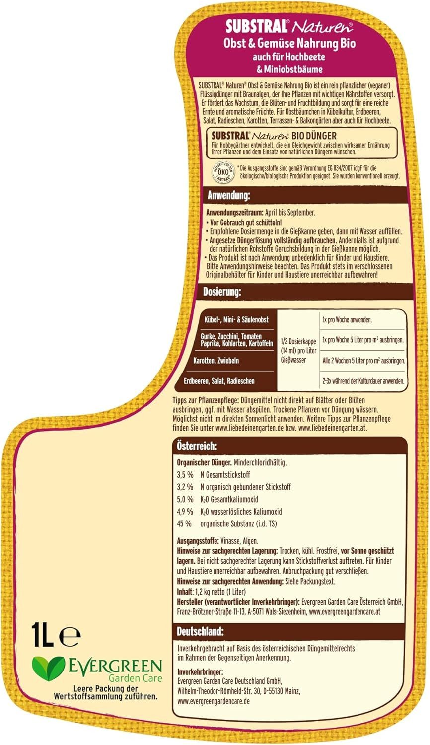 Substral Naturen Gartendünger Substral Naturen Bio Obst & Gemüse Nahrung 1 günstig online kaufen
