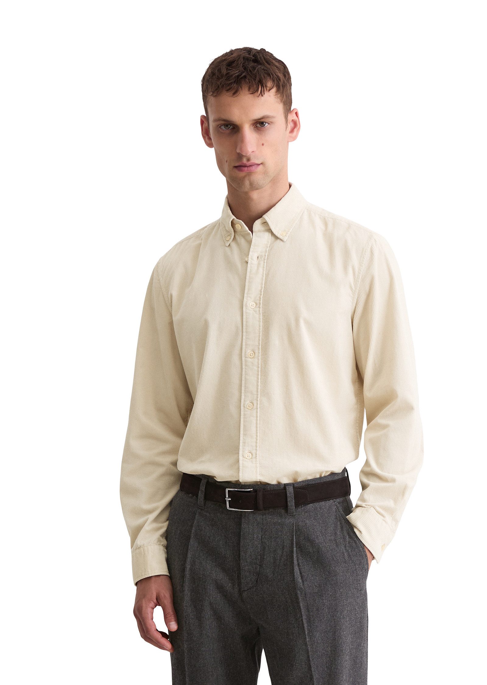 Marc O'Polo Langarmhemd mit Button-Down-Kragen günstig online kaufen