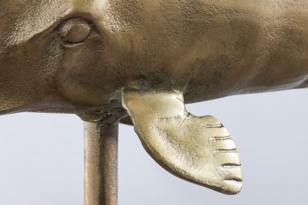 Wal Aluminium 70cm Dekoobjekt LebensWohnArt Maritim Skulptur gold MOBBY Deko-Figur