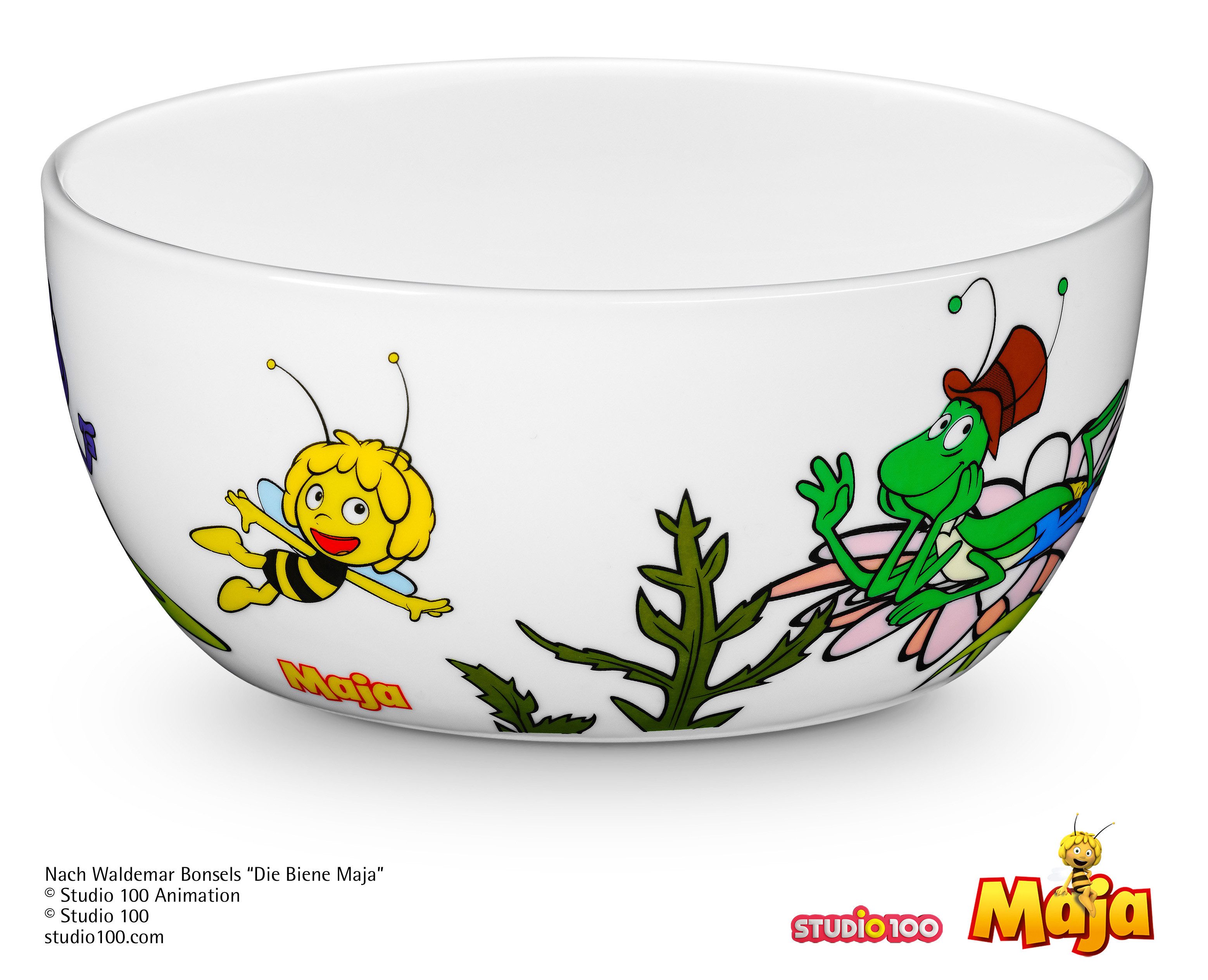 WMF Kindergeschirr-Set Die Biene Maja (6-tlg), 1 Personen, Cromargan® Edelstahl Rostfrei 18/10, Porzellan, ab 3 Jahren, hygienisch, säurefest – Bild 4 von 5