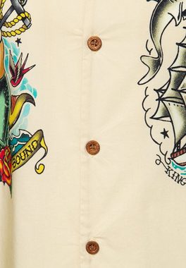 KingKerosin Kurzarmhemd Homeward Bound mit ausgefallenem vintage Print im "Clippership Pin-up" Design