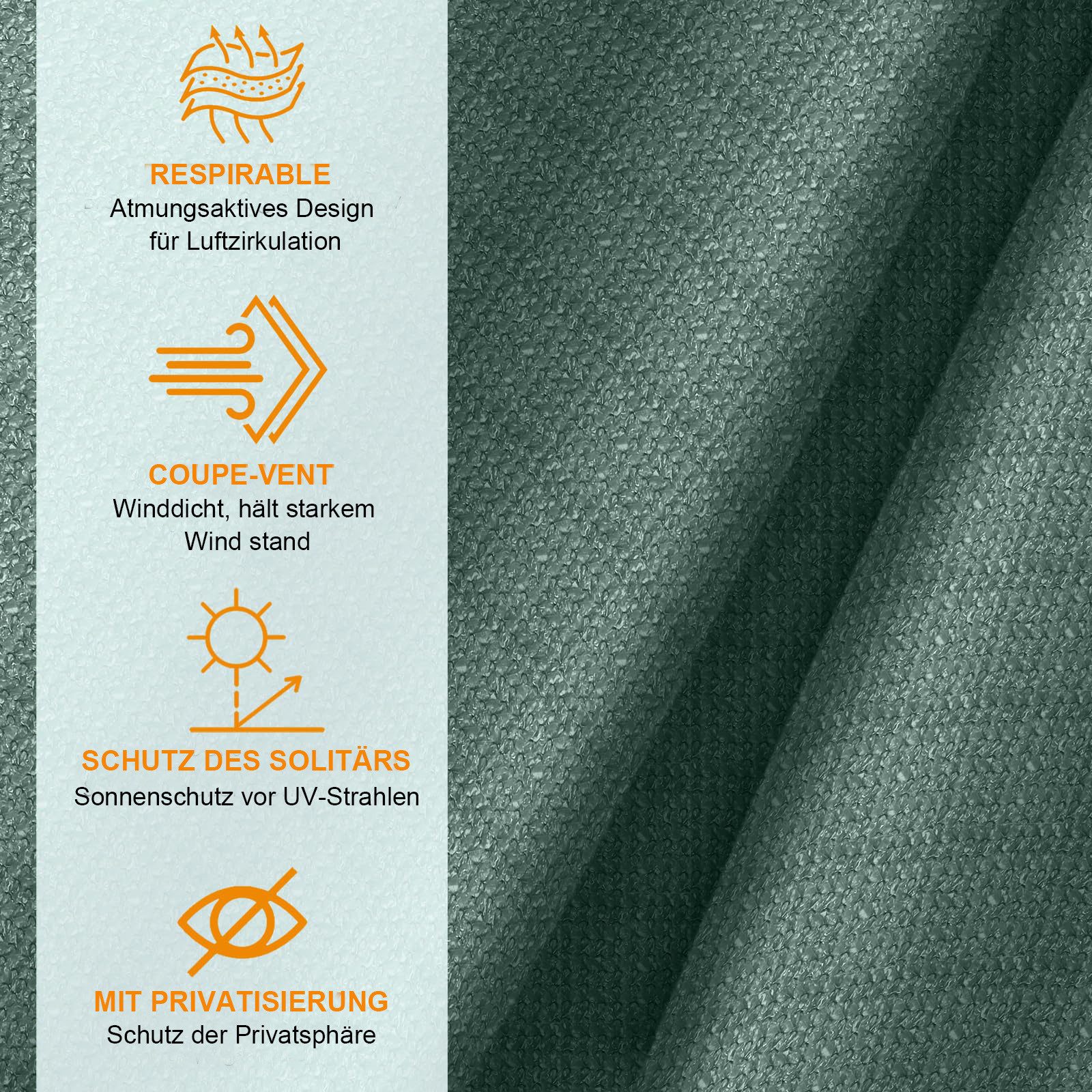 Sunicol Gartenzaun HDPE Schattiernetz mit ösen, Windschutz UV-resistent Rei günstig online kaufen