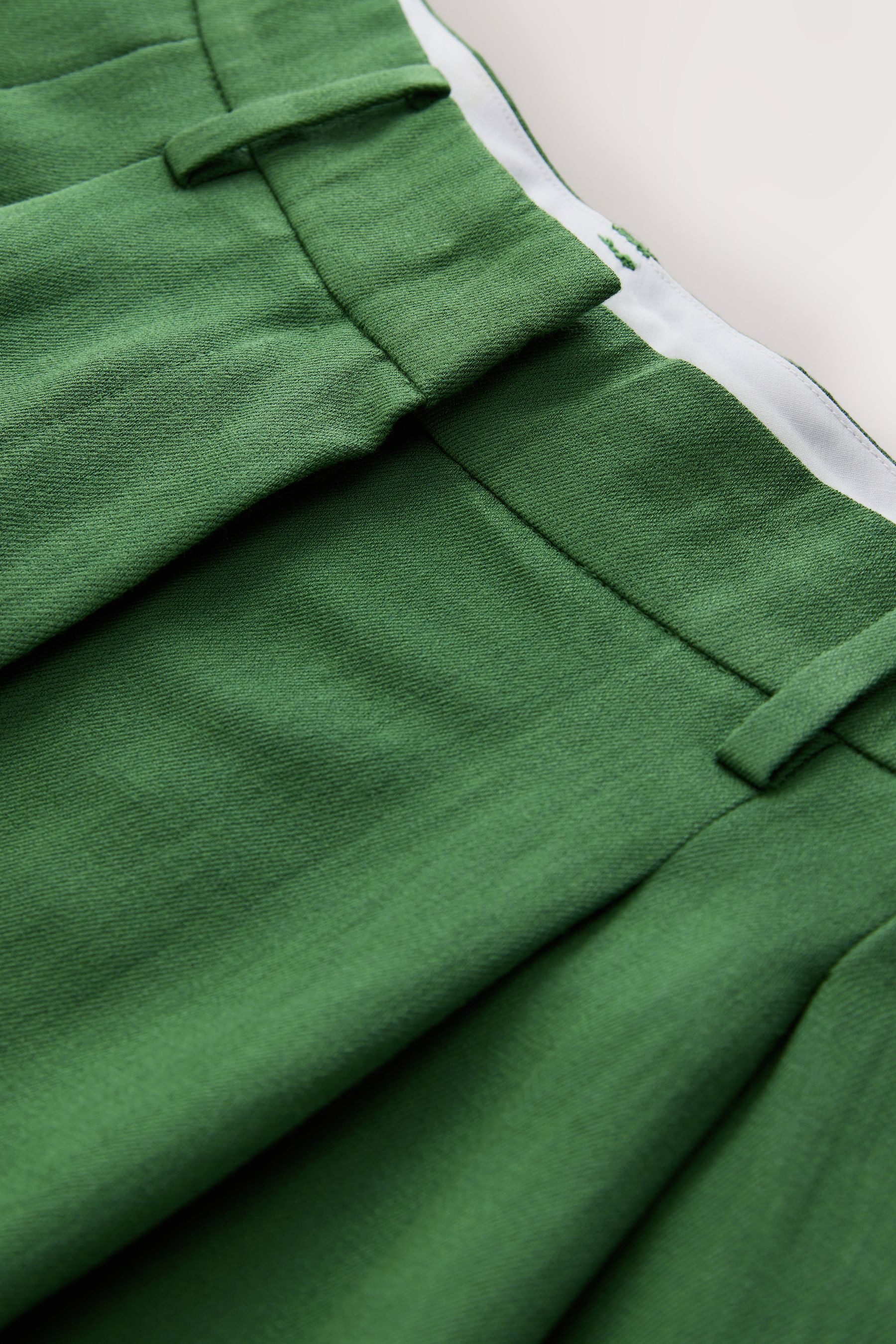 Next Anzughose Hose mit weitem Bein in Knitteroptik, Petite (1-tlg)