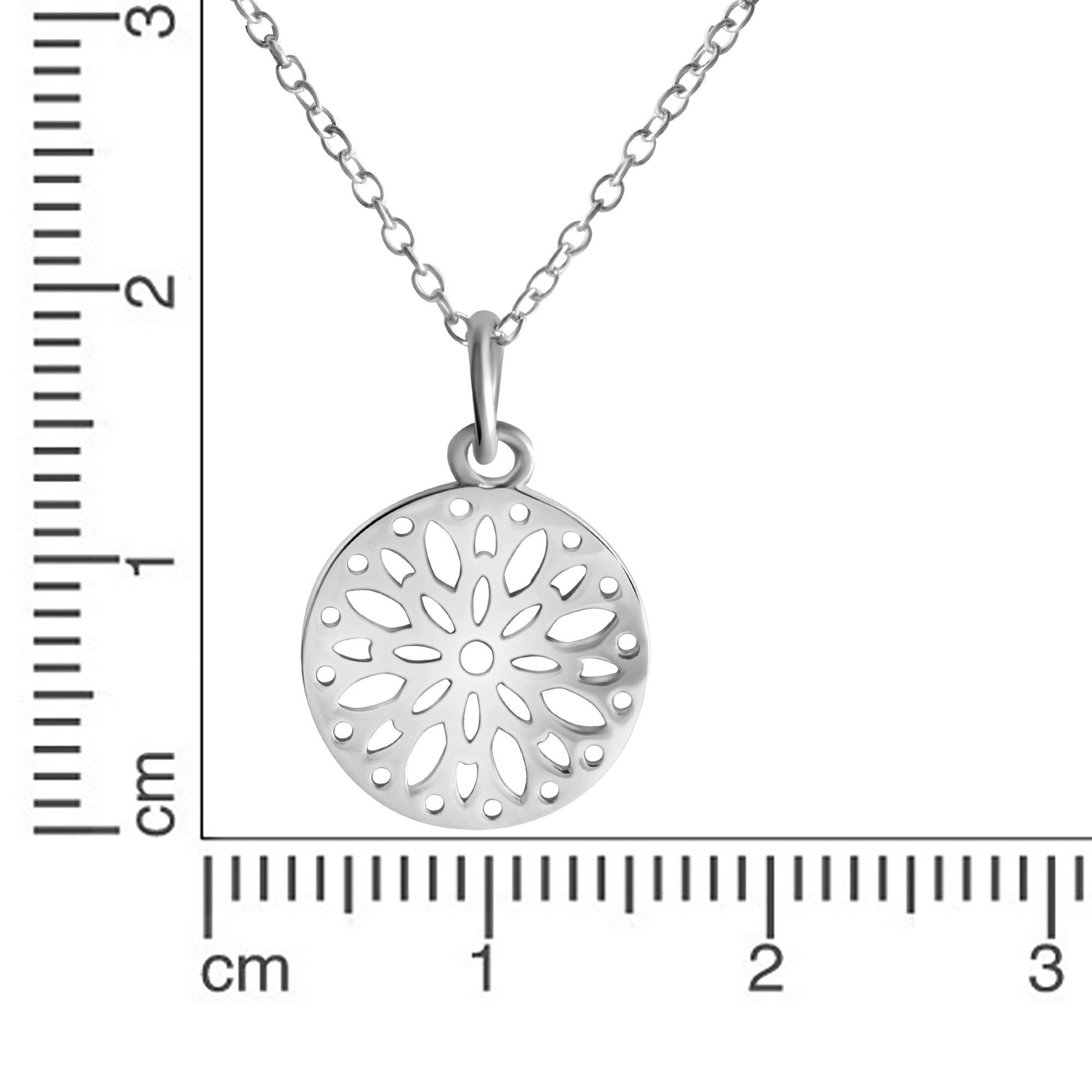 Silber rhodiniert 925-Sterling mit Anhänger Vivance Kette