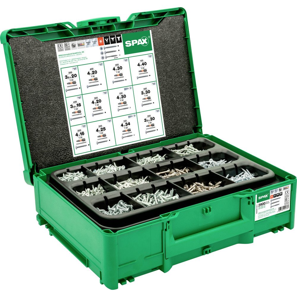 SPAX Винты-Set SPAX systainer³ T-Loc Möbelbau 5000009172011 Винты-Satz 1 Set