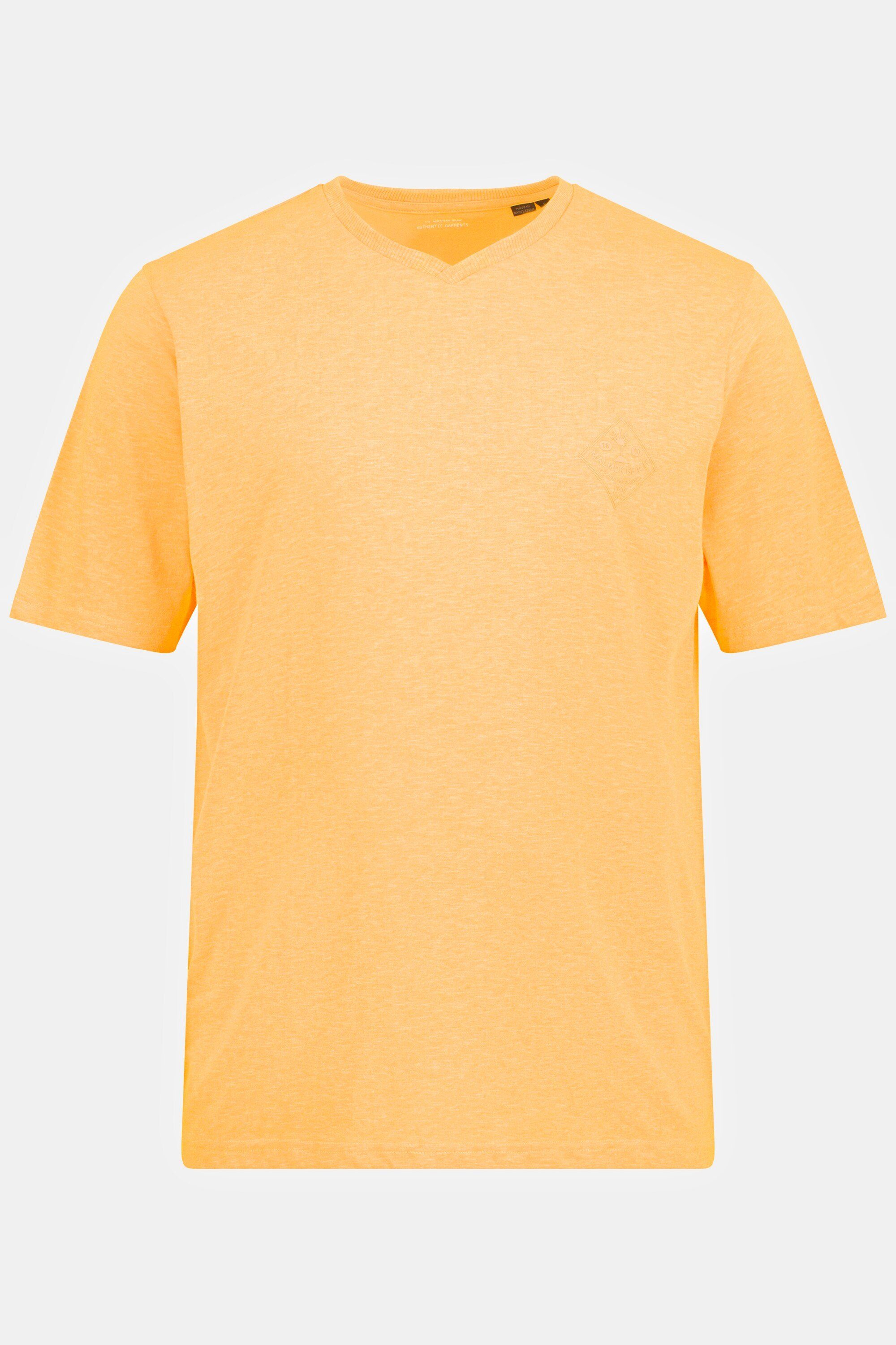 JP1880 neon T-Shirt T-Shirt V-Ausschnitt orange Halbarm