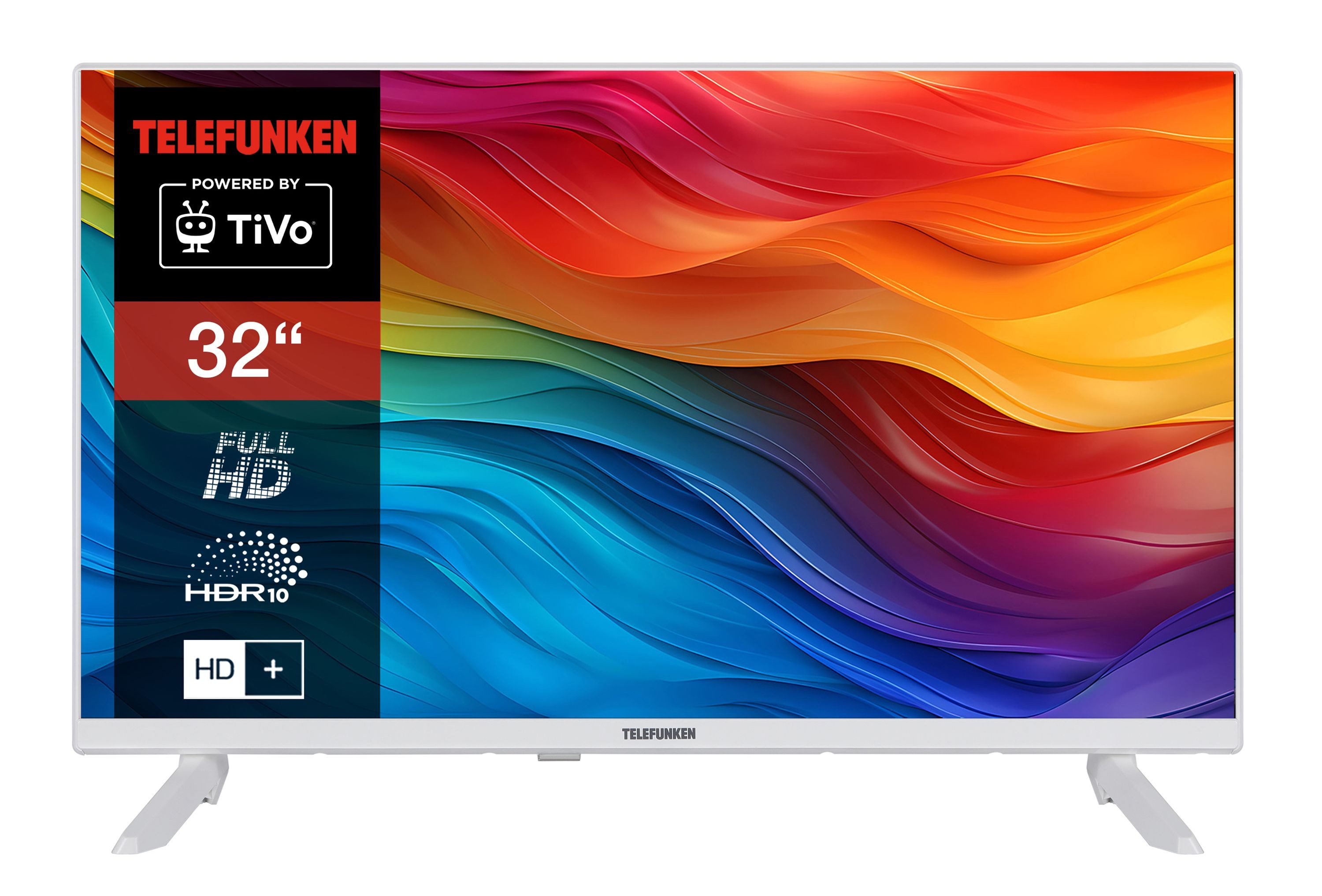 Telefunken XF32TO750S-W LCD-LED Fernseher (80 cm/32 Zoll, Full HD, Smart TV powered by TiVo, Smart TV powered by TiVo, HDR, Triple-Tuner, 6 Monate HD+ inkl)