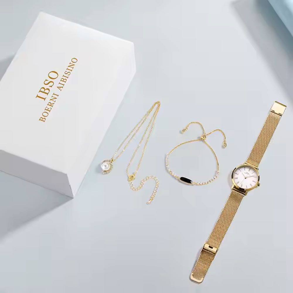 Tidy Schmuckset Valentinstag Muttertag IBSO Geschenkset, Damenuhr Geschenkbox