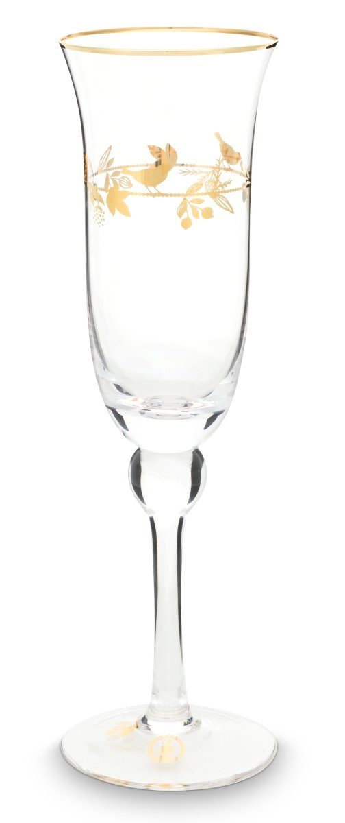 PiP Studio Champagnerglas Winter Wonderland Gold Champagnerglas 0,22 l, Glas, Champagne Glass Winter Wonderland Gold 220ml