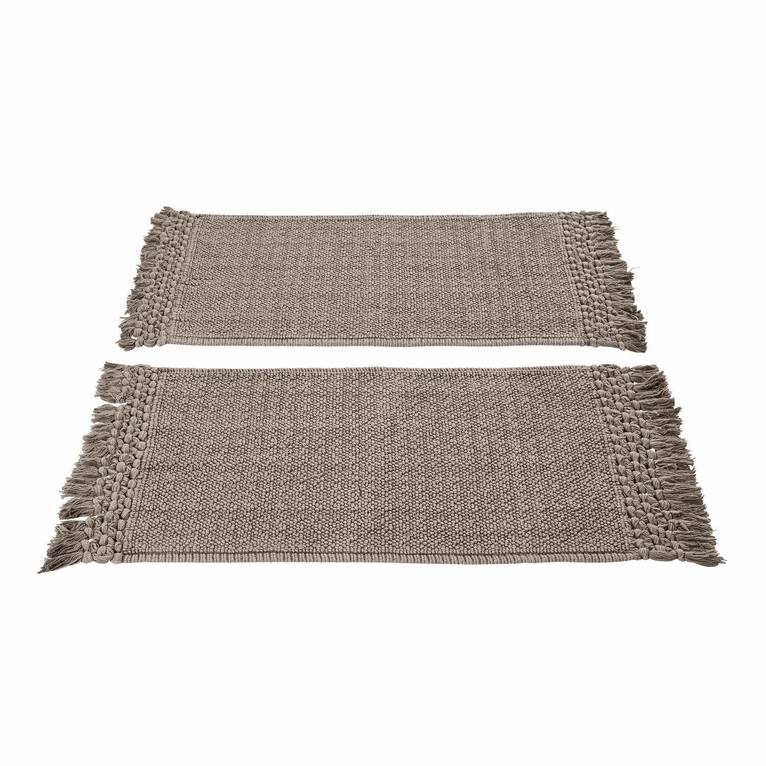 Mirabeau Badematte Badematte 2er Set Faelwyn grau, Höhe 400 mm, 100% Baumwo günstig online kaufen