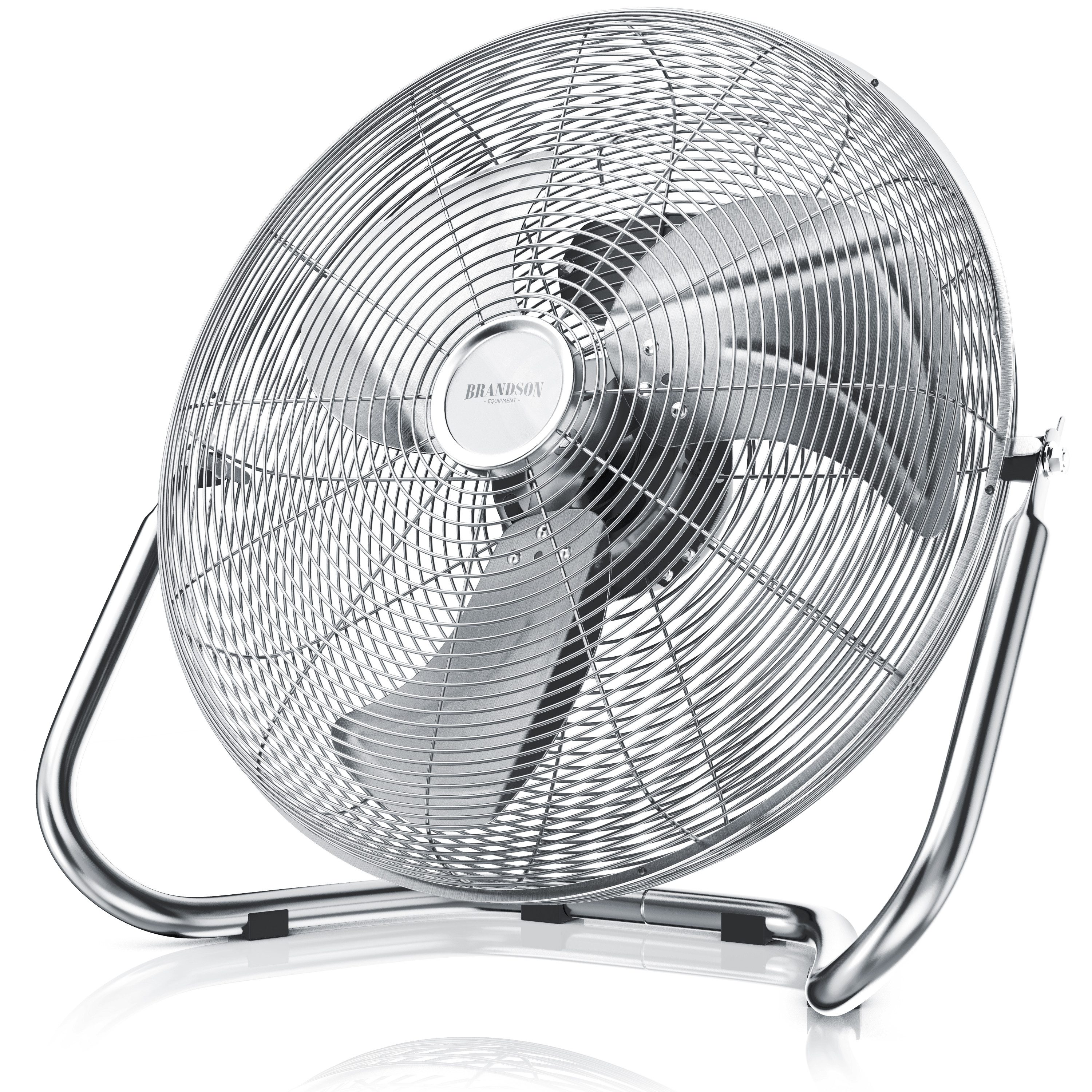 Brandson Windmaschine Chrom Bodenventilator, Retro Stil, günstig online kaufen