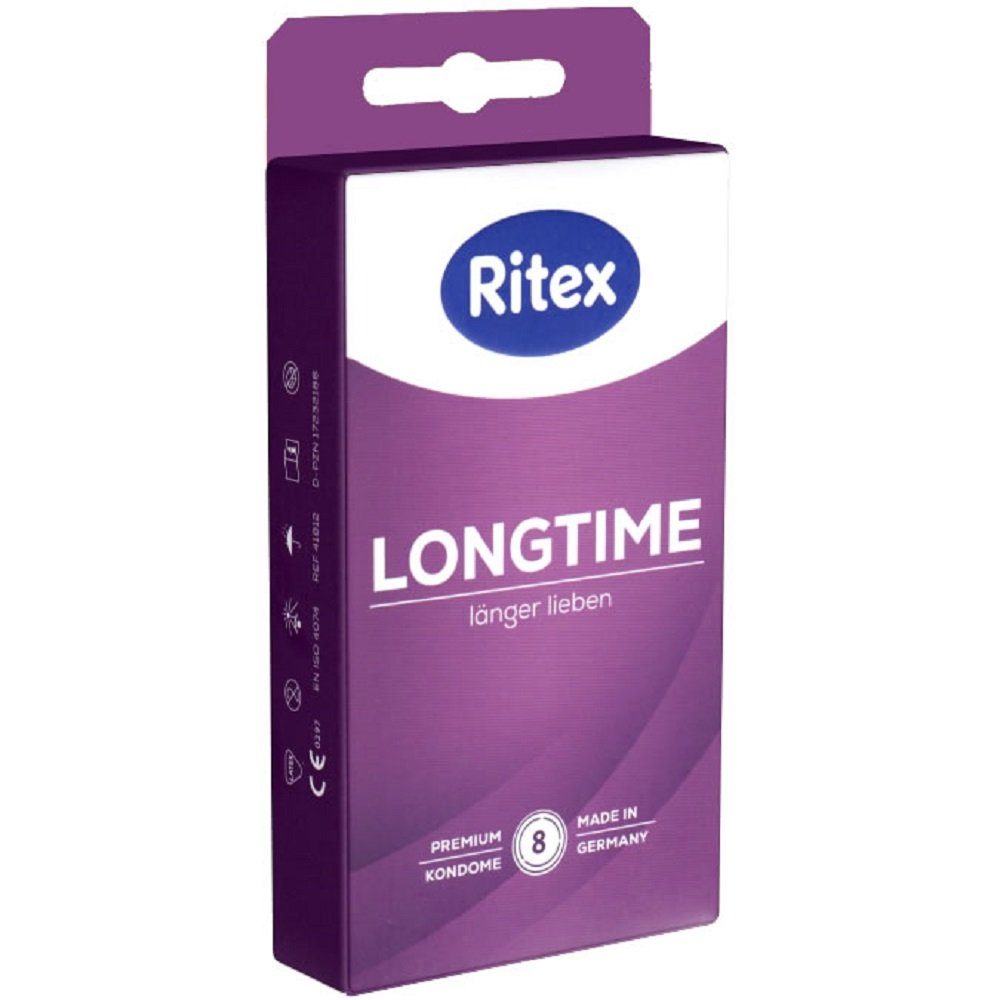 ein Doppelring St., anhaltendes für «Longtime» Kondome mit 8 Packung Kondome Lieben Länger lang Ritex mit, Liebesspiel