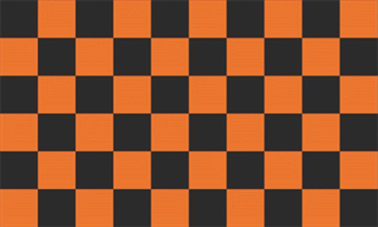 Karo Schwarz flaggenmeer Orange 80 Flagge g/m²
