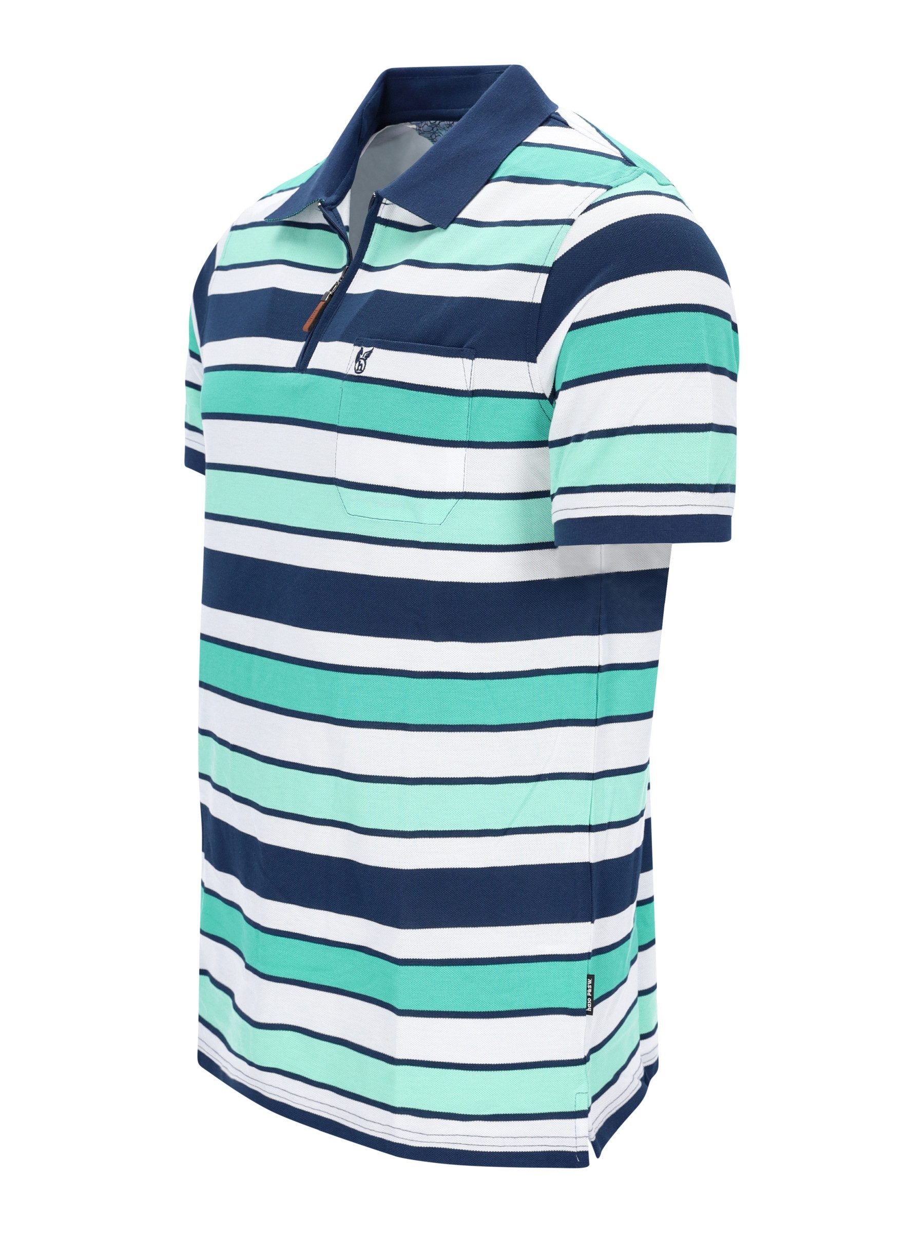 Hajo Poloshirt Pikeepolo in garngefärbtem Streifendessin allover - stay fresh-Qualitä