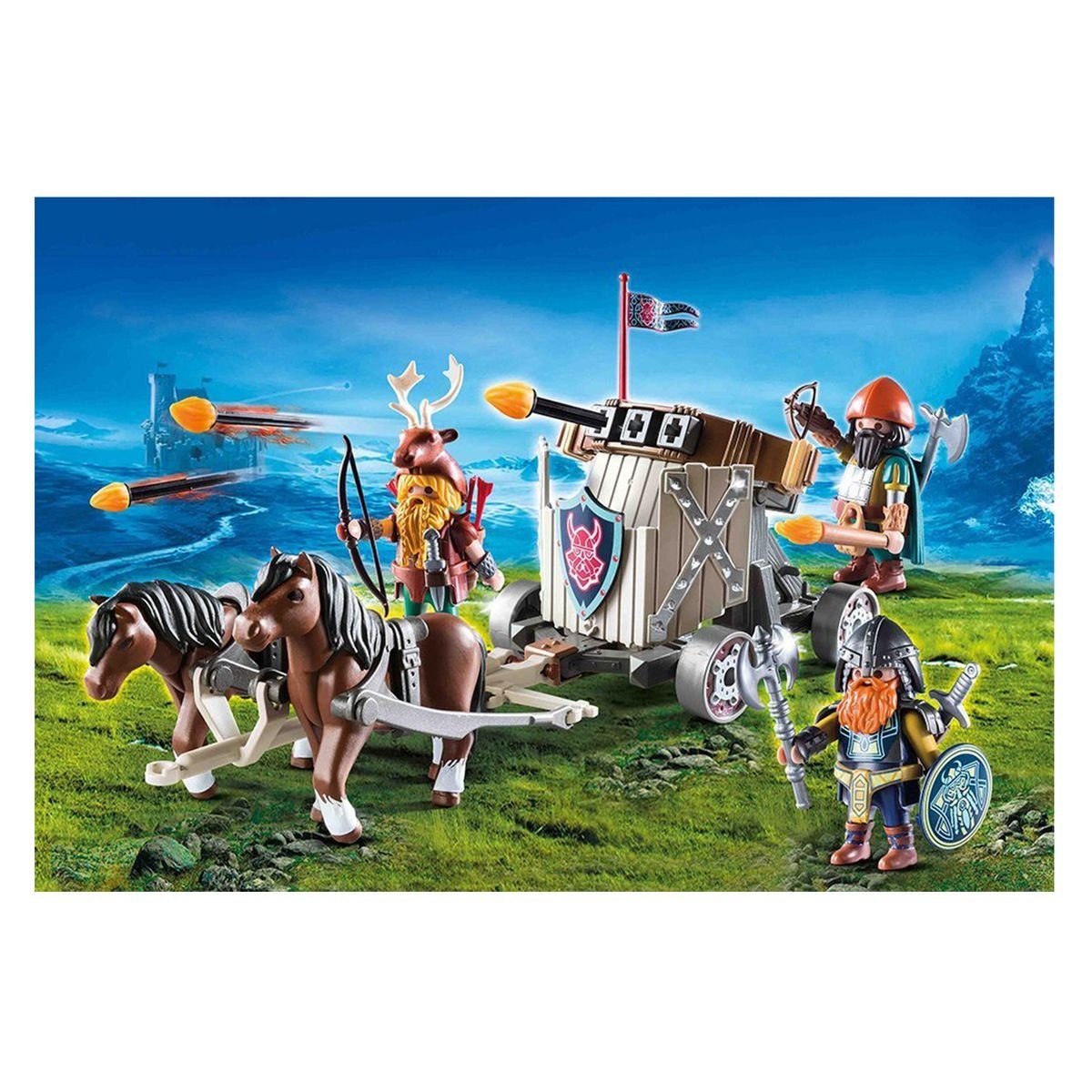 Playmobil® Spielwelt PLAYMOBIL® 9341 - Knights - Ponygespann mit  Zwergenballiste