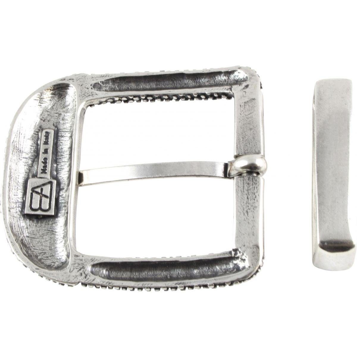 BELTINGER Gürtelschnalle mit Schlaufe 4,0 cm - Buckle Gürtelschließe 40mm - Dorn-Schließe - Gür (1-St)