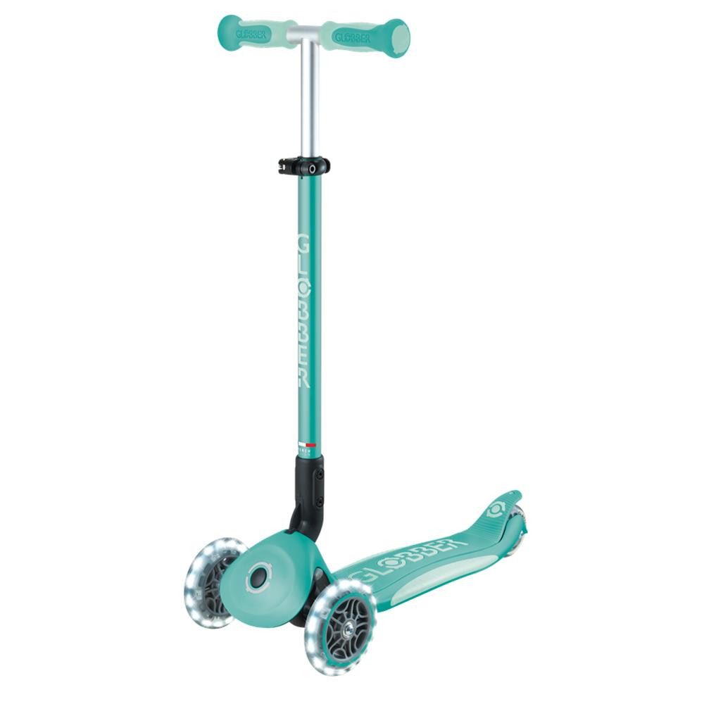 Globber Dreirad GO-UP DELUXE LIGHTS 3in1 Kinderroller mit LED-Rädern, Werkzeuglos umbaubar, höhenverstellbar, faltbar – Bild 5 von 5