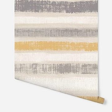 Arthouse Vliestapete 610604 Painted Stripe Ochre, glatt, gestreift, bemalte optik