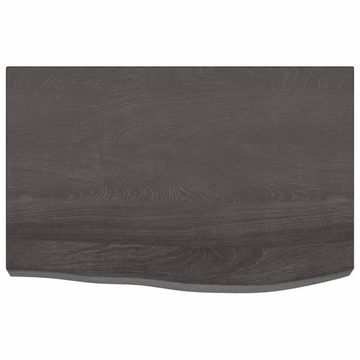 furnicato Tischplatte Dunkelbraun 60x40x(2-6)cm Massivholz Eiche