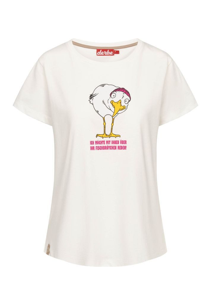 Derbe Print-Shirt BRÖTCHENMÖWE Damen T-Shirt (1-tlg)