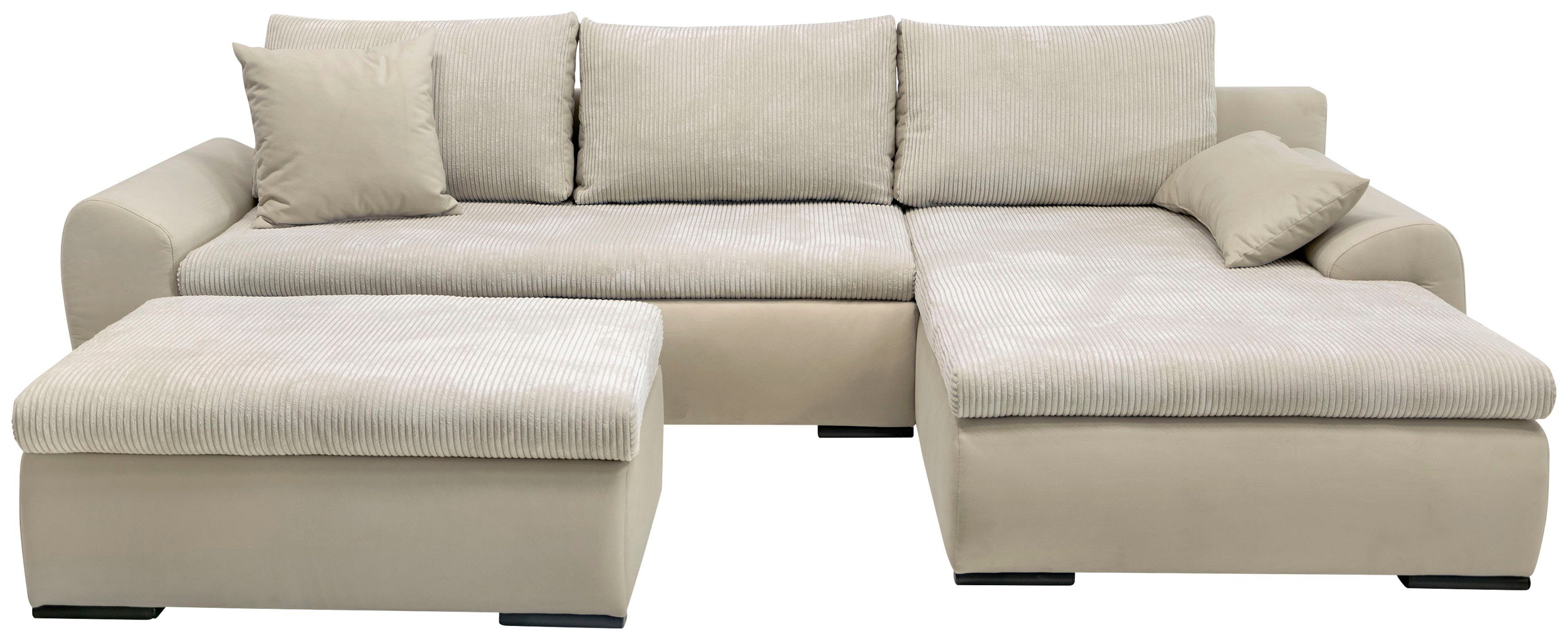 Home affaire Ecksofa Win L-Form, B: 285 cm - OTTO. Verlässliche Qualität., 2 Zierkissen, optional Bettfunktion & Bettkasten