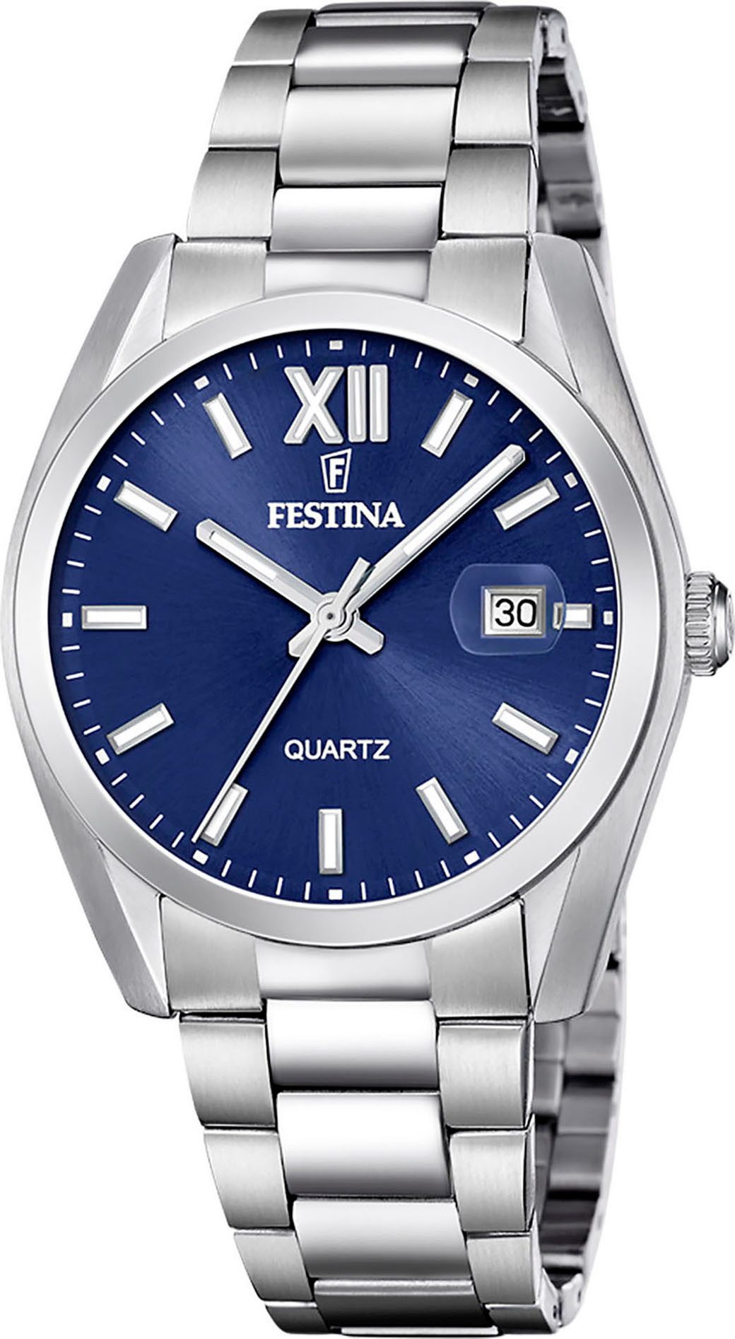 Festina Quarzuhr F20707/7, Armbanduhr, Damenuhr, Herrenuhr, Edelstahlarmband, analog, Tag