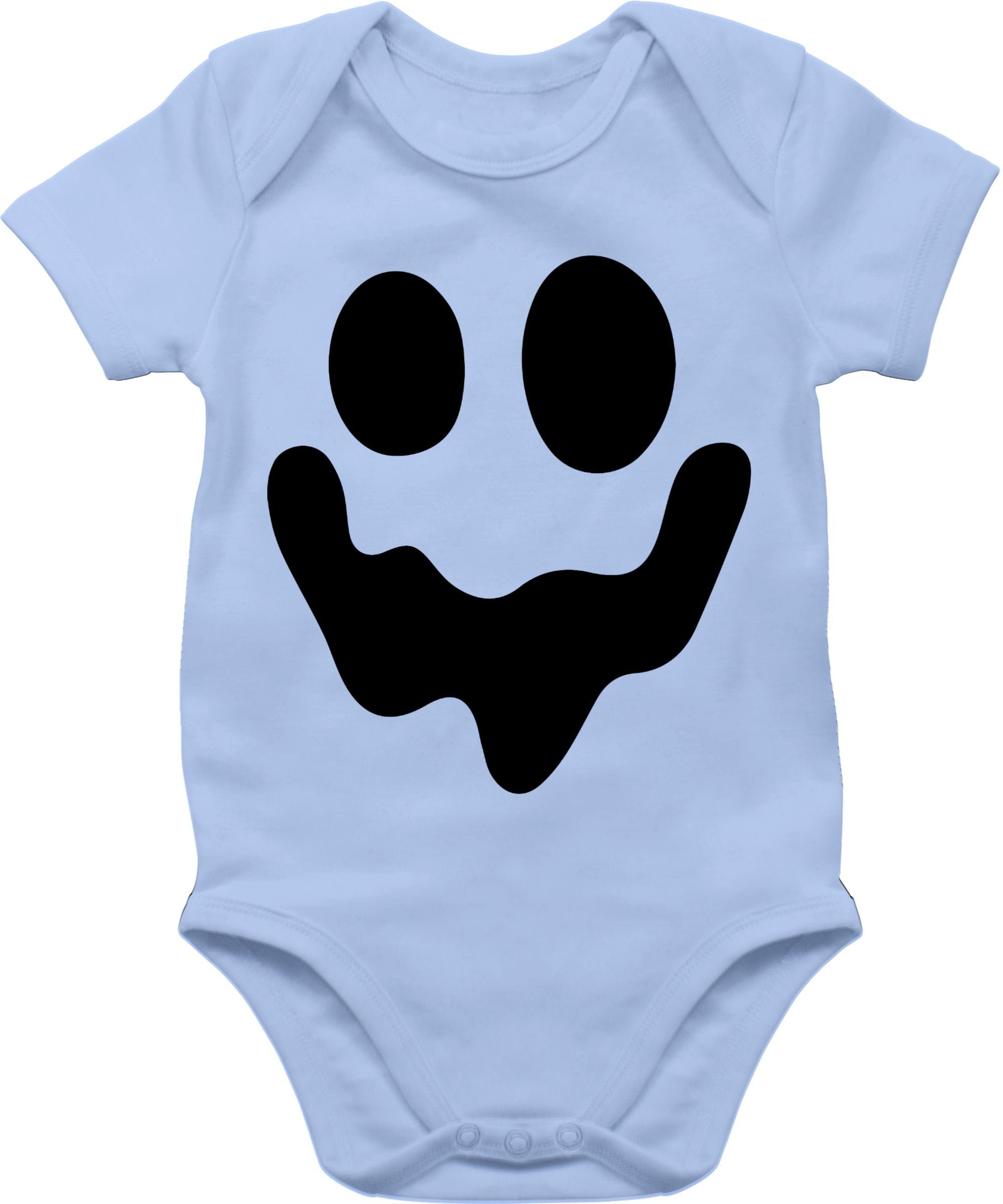 Shirtracer Shirtbody Geist Gespenst Spuk Einfach Gruselig Halloween Kostüme für Baby 3 Babyblau