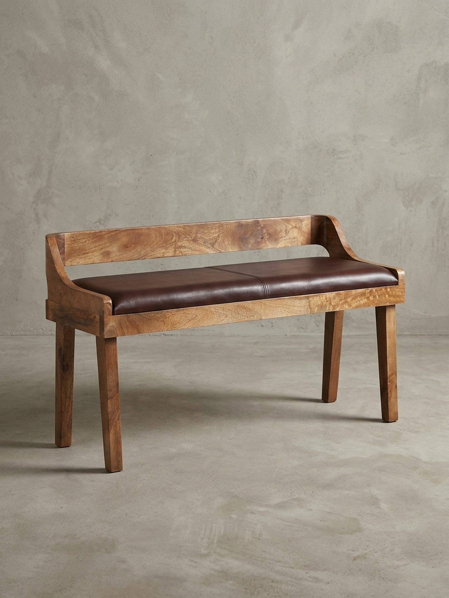 KADIMA DESIGN Sitzbank Echtleder Sitzmöbel 108cm, Stilvolle Bank für Flur & Esszimmer