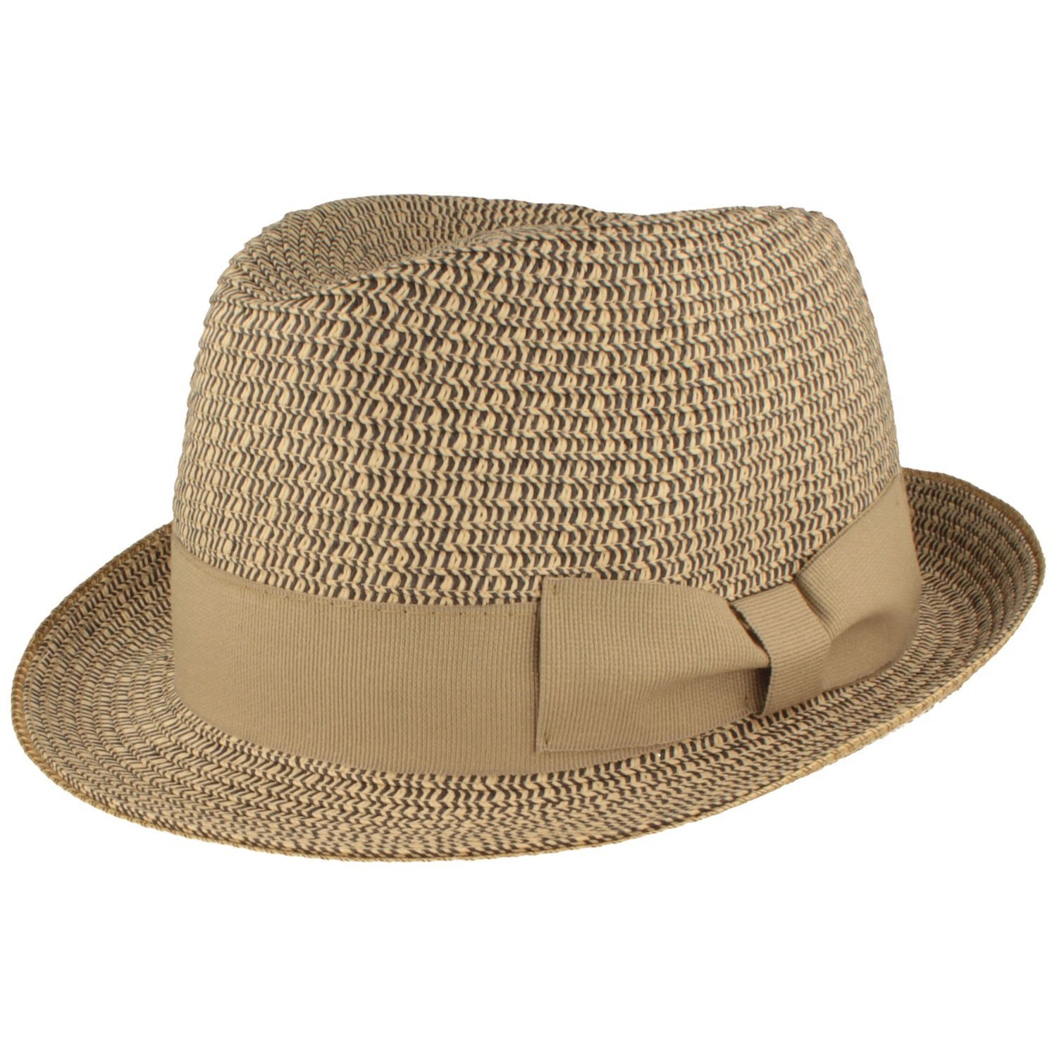 Breiter Strohhut Rollbarer Trilby modisch meliert
