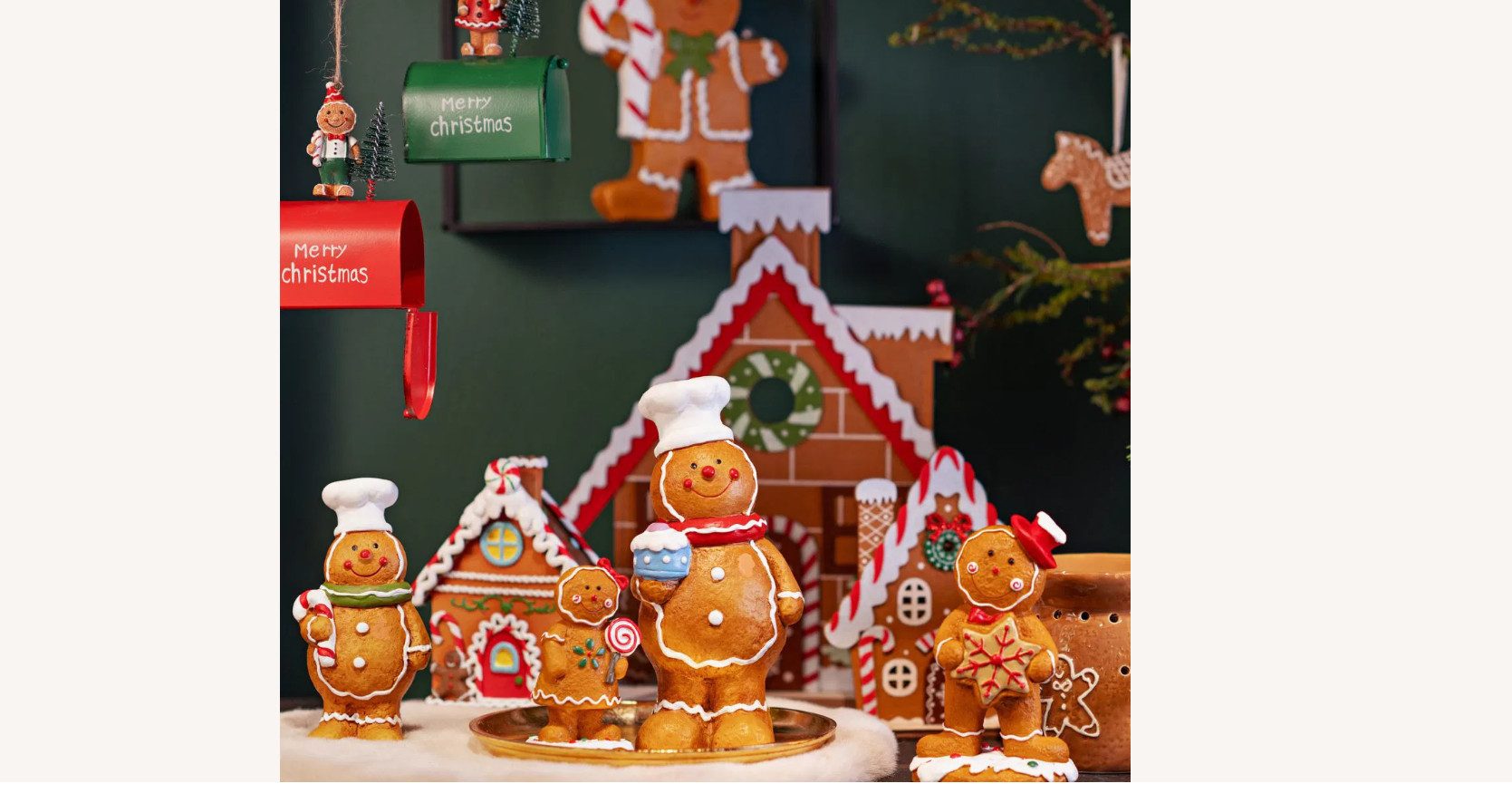 Wurm Dekofigur Gingerbread, 2er-Set Lebkuchenfiguren aus Poly
