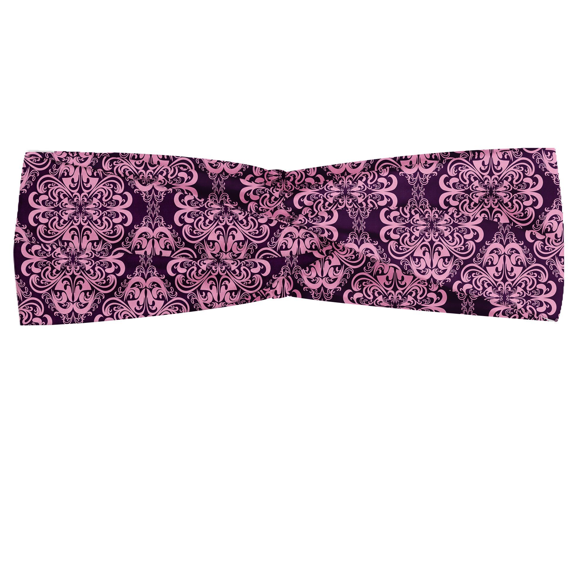 Elastisch und Rosa accessories Damast-Blumenwirbel Stirnband alltags Angenehme Plum Abakuhaus