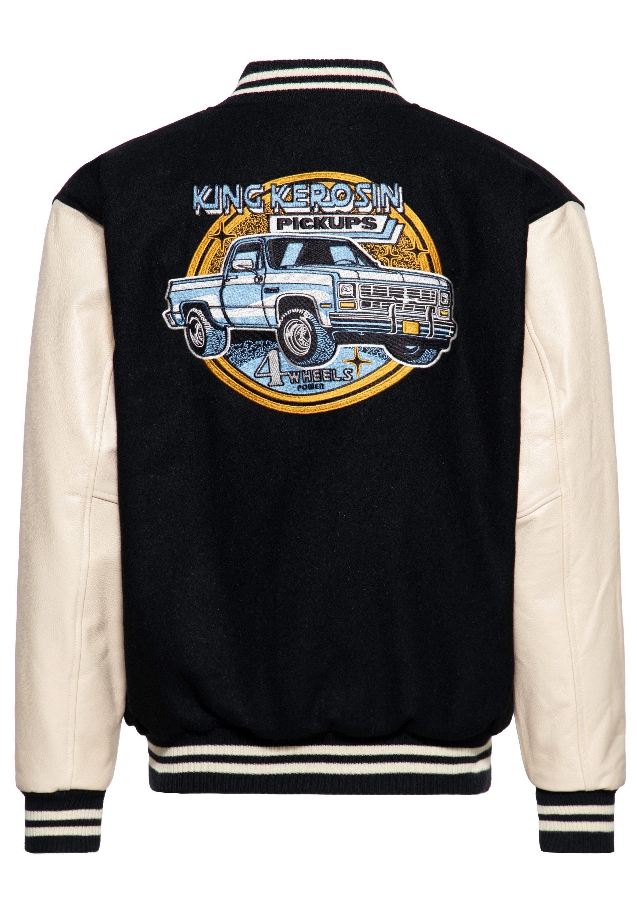 KingKerosin Collegejacke Pickup (1-St) mit Lederärmel