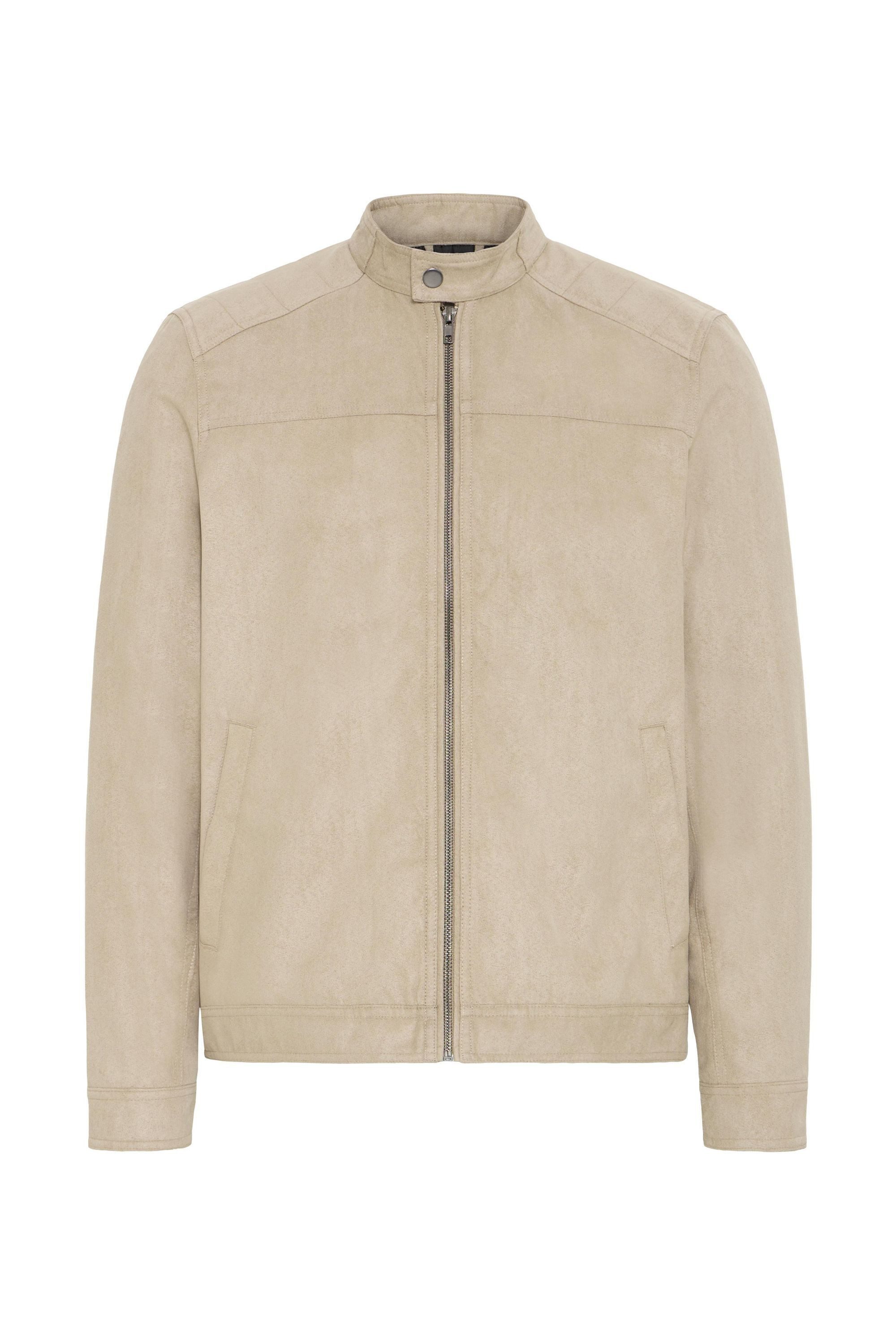 Blend Hemdjacke BHFossy Modische Kunstlederjacke mit praktischen Eingriffstaschen