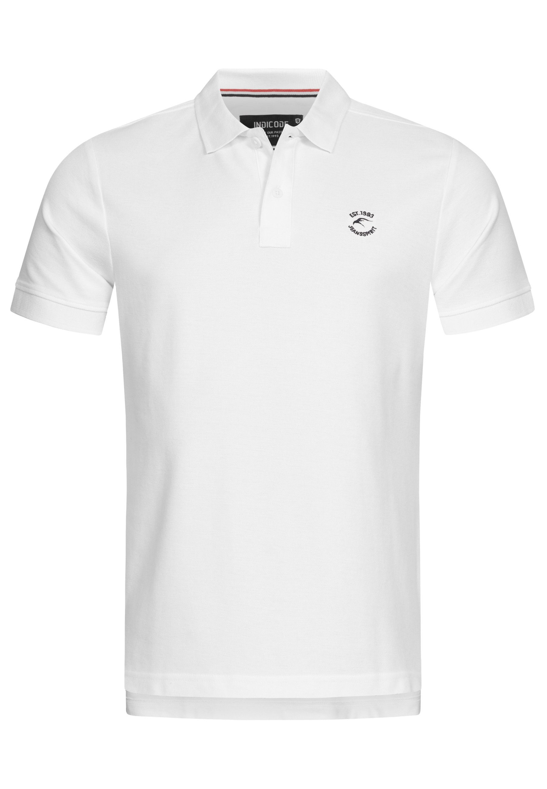 Indicode Poloshirt Wadim mit feiner Logo-Stickerei günstig online kaufen
