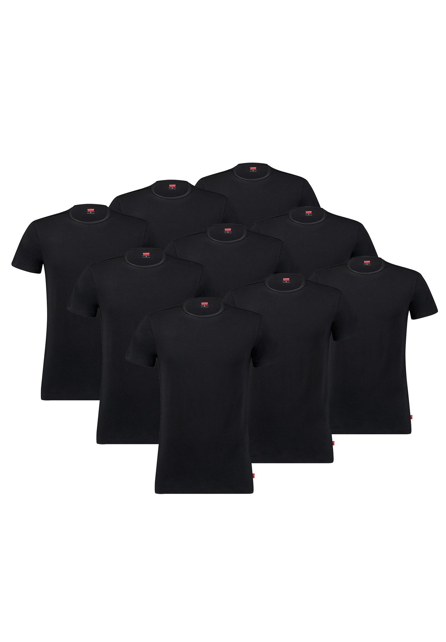 Levi's® Poloshirt LEVIS MEN SOLID CREW 9P ECOM (Packung, 9-tlg., 9er-Pack)