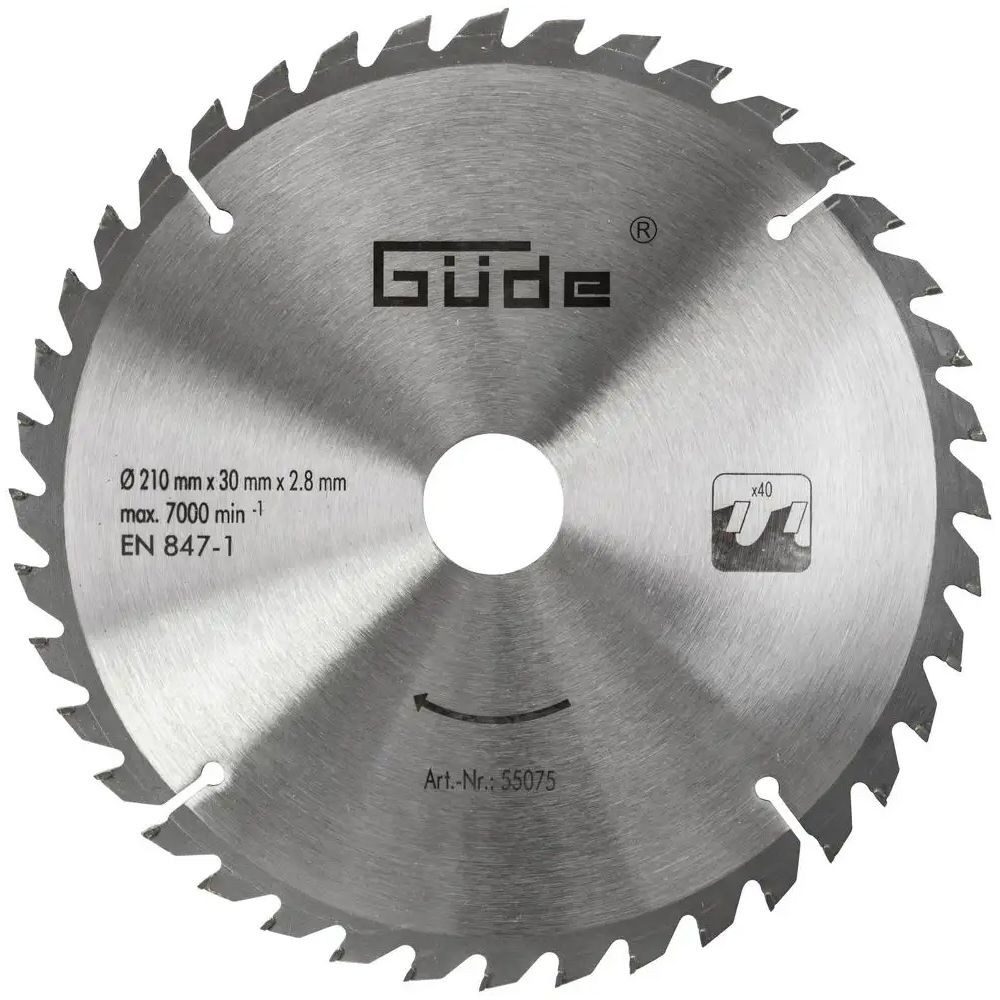 Güde Kreissägeblatt Güde Holzsägeblatt HM 210x30x40Z