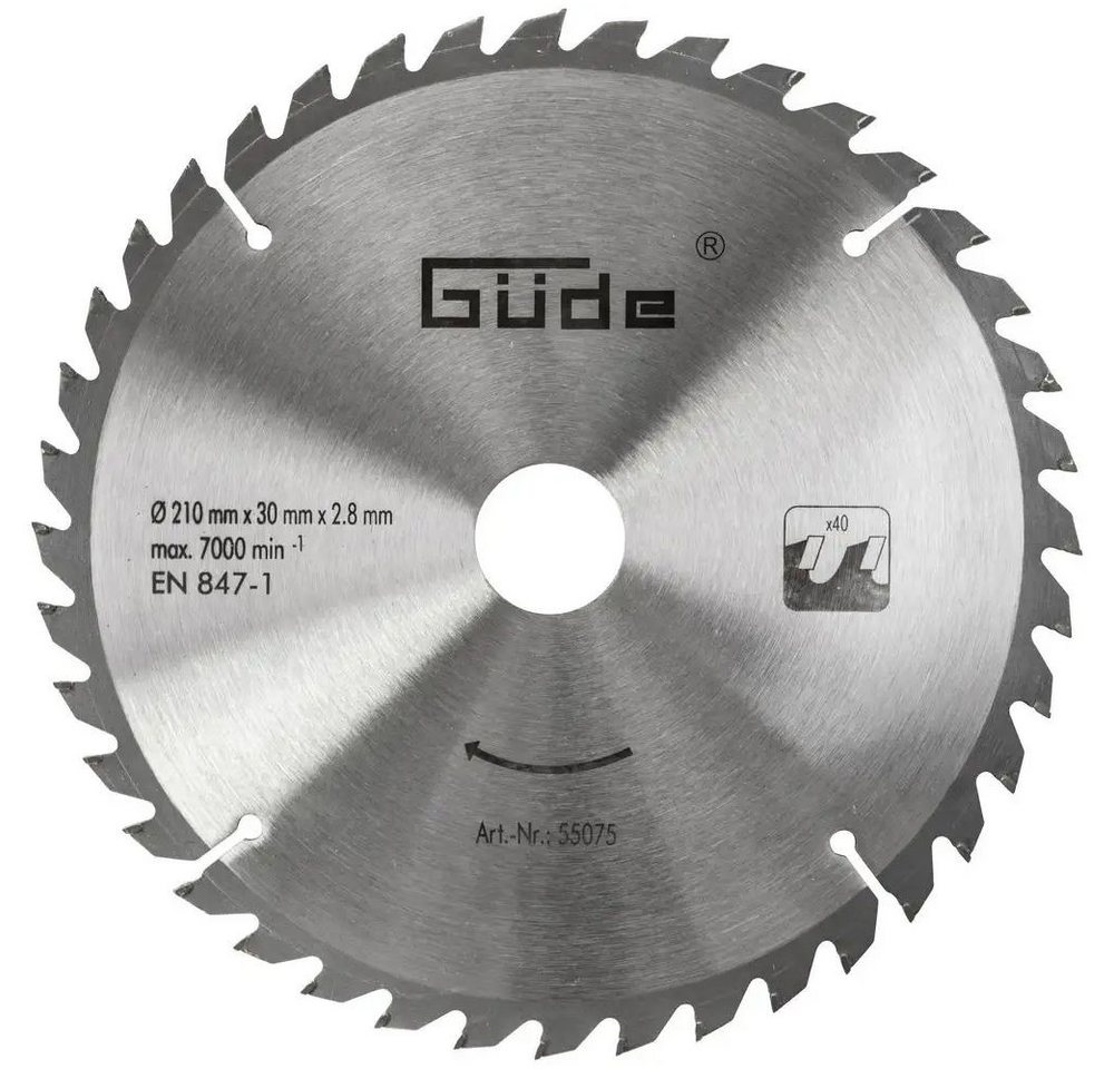 Güde Kreissägeblatt Güde Holzsägeblatt HM 210x30x40Z